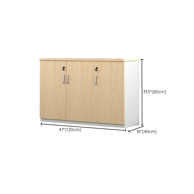 Nordic Style File Cabinet Wood Lateral File Cabinet with Locking Storage