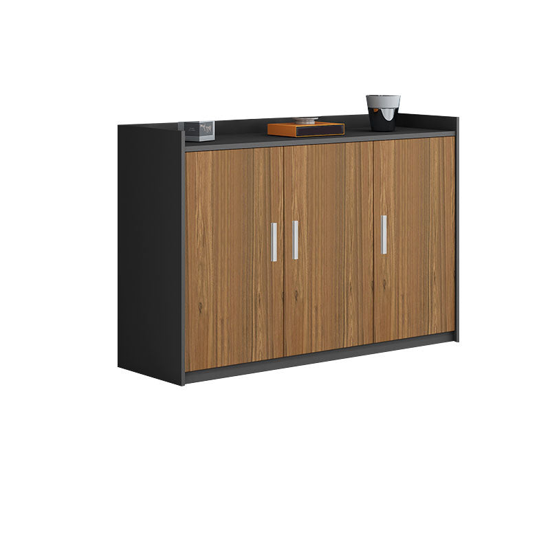 Modern Nordic File Contrast Panel Drawers Detail Wood File Cabinet