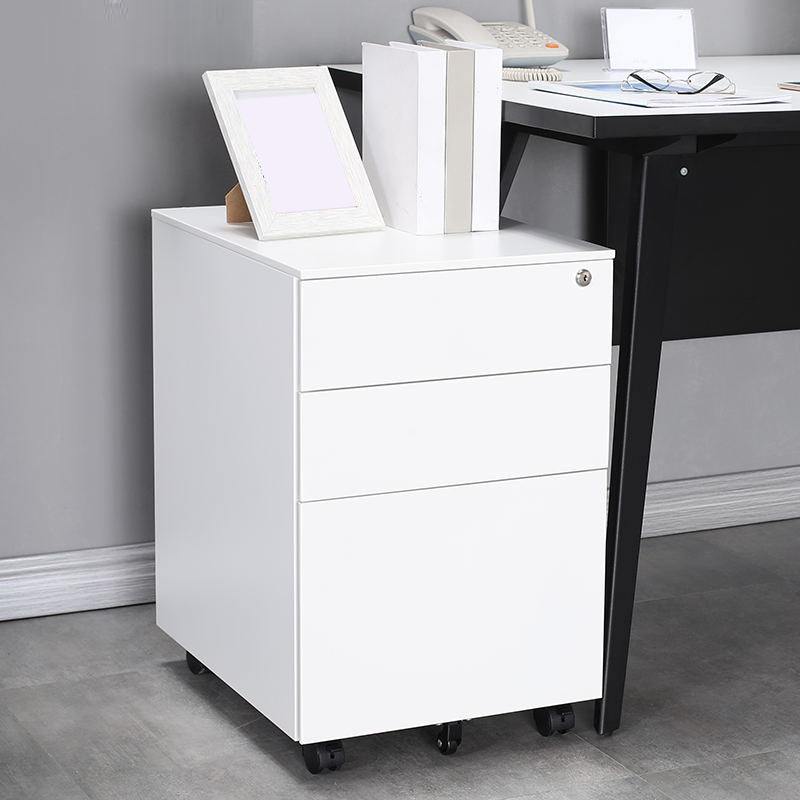 Modern File Cabinets Metal Frame File Pedestal with Key Lock for Office