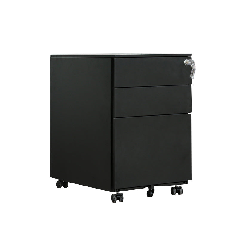 Modern File Cabinets Metal Frame File Pedestal with Key Lock for Office