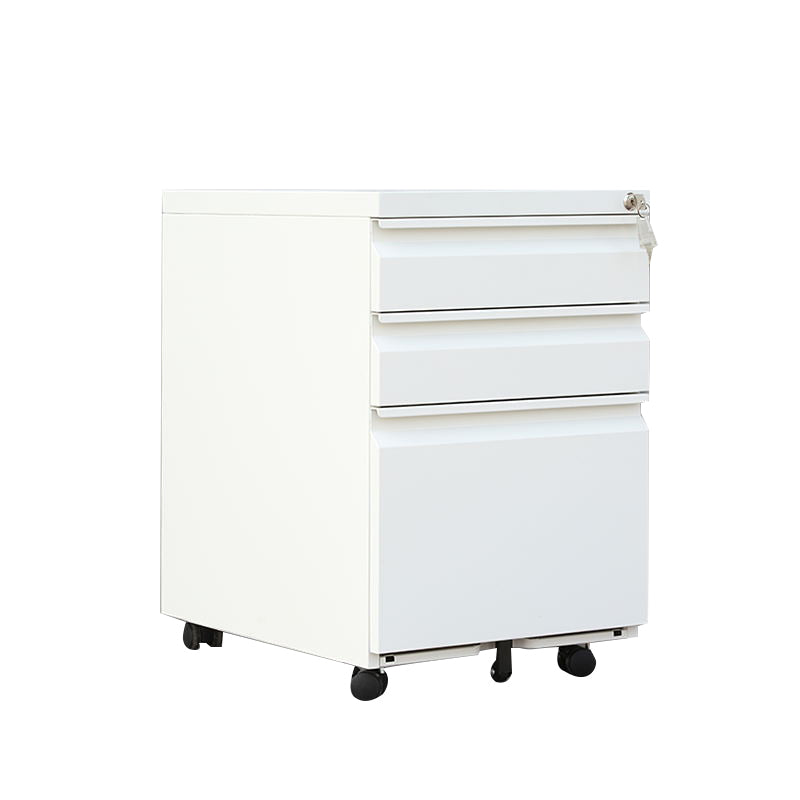 Modern File Cabinets Metal Frame File Pedestal with Key Lock for Office