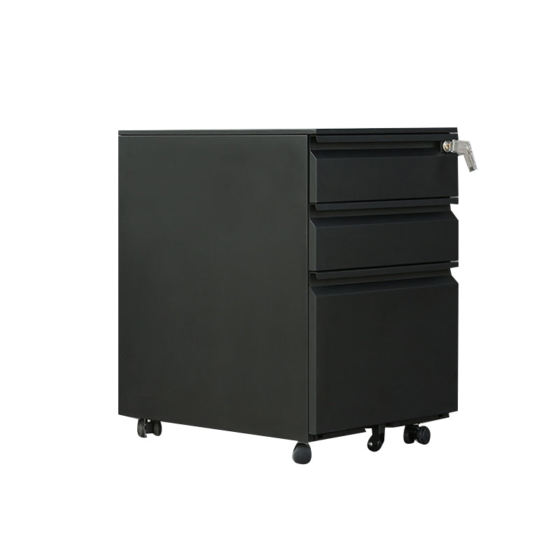 Modern File Cabinets Metal Frame File Pedestal with Key Lock for Office