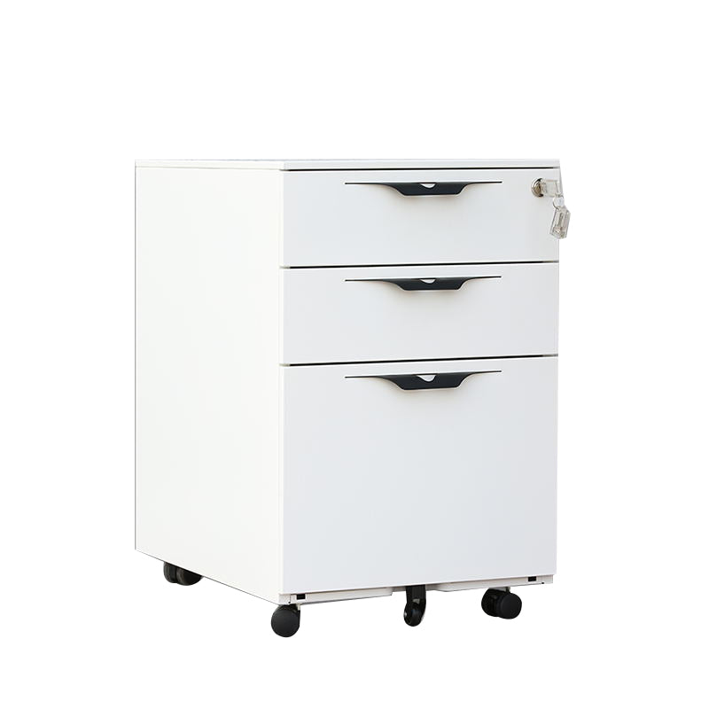 Modern File Cabinets Metal Frame File Pedestal with Key Lock for Office