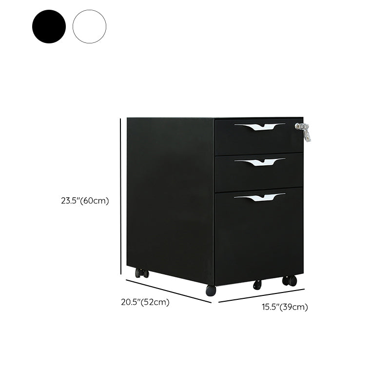 Modern File Cabinets Metal Frame File Pedestal with Key Lock for Office