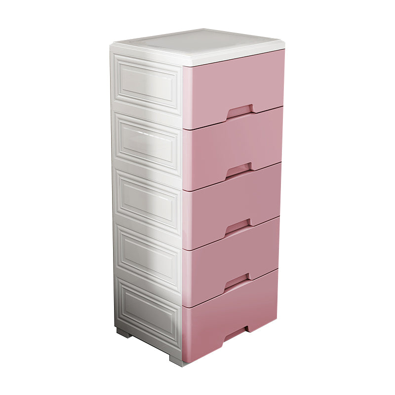 Scandinavian Plastic Baby Dresser Vertical Nursery Dresser with Drawers