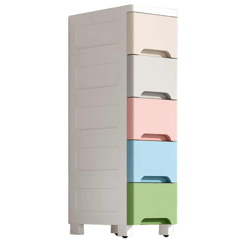 Ultra Modern Vertical Kids Dresser Set Plastic Kids Furniture for Bedroom