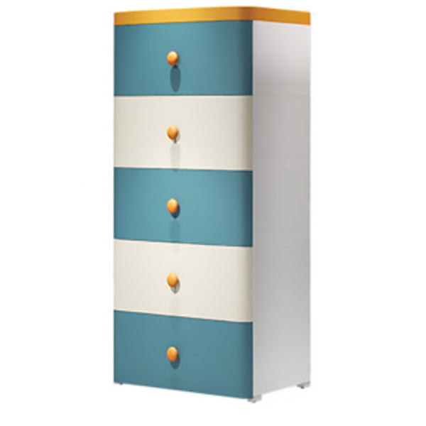 Scandinavian Kids Dresser Set Vertical Plastic Nursery Dresser with Drawers for Bedroom