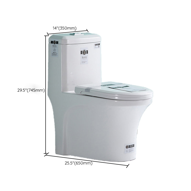 Traditional Ceramic Flush Toilet One Piece Toilet Bowl for Bathroom