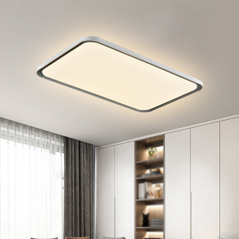 Geometric Contemporary Flush Mount Acrylic LED Ceiling Flush in White