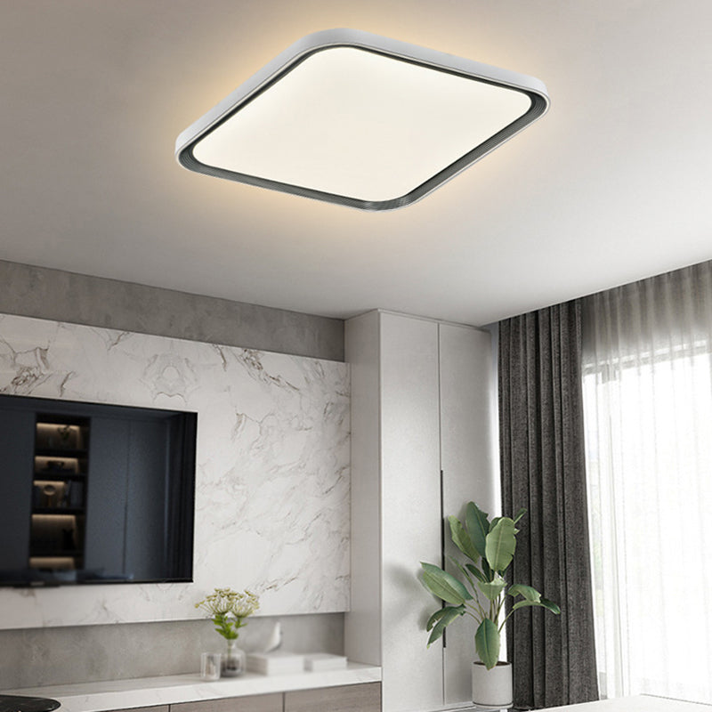 Geometric Contemporary Flush Mount Acrylic LED Ceiling Flush in White