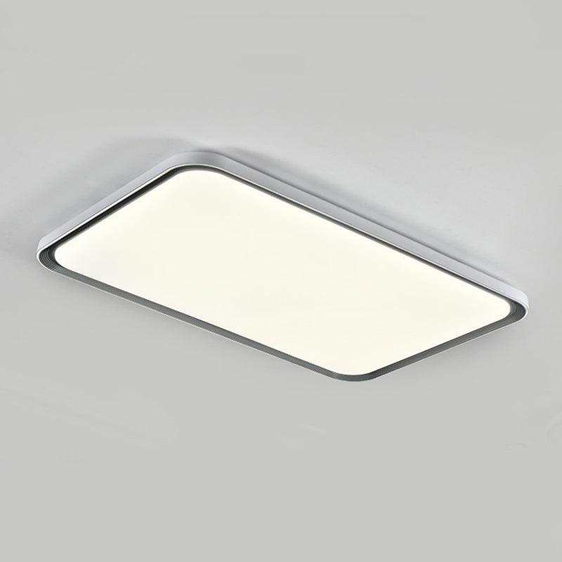 Geometric Contemporary Flush Mount Acrylic LED Ceiling Flush in White