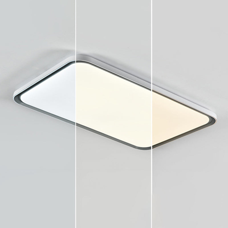 Geometric Contemporary Flush Mount Acrylic LED Ceiling Flush in White