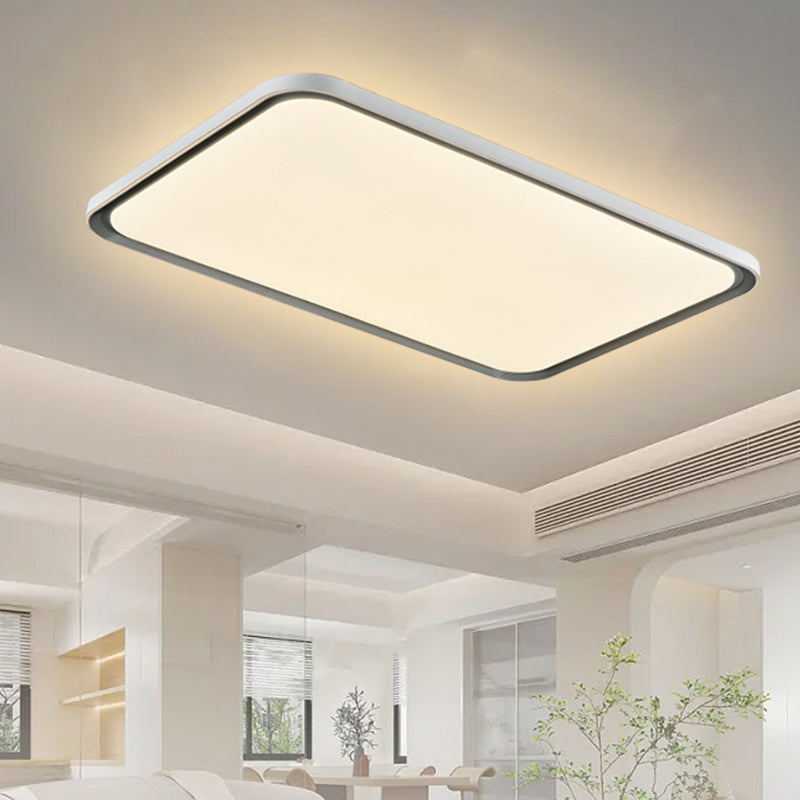 Geometric Contemporary Flush Mount Acrylic LED Ceiling Flush in White