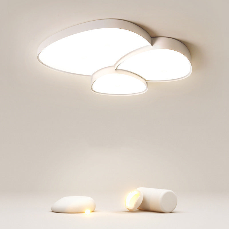 2/3-Light White Modernism Flush Mount Lighting LED Statement Ceiling Light for Foyer