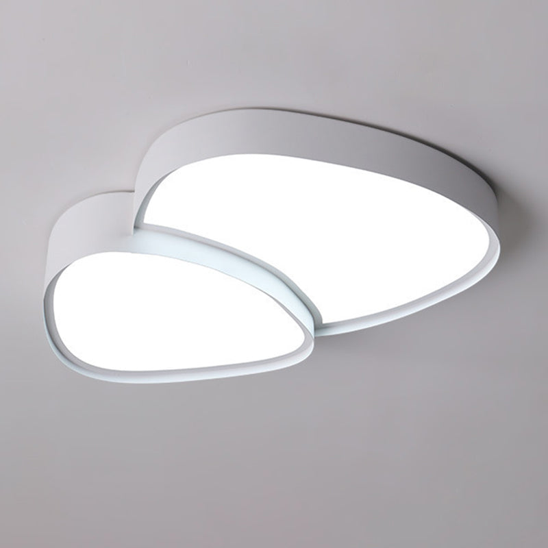 2/3-Light White Modernism Flush Mount Lighting LED Statement Ceiling Light for Foyer