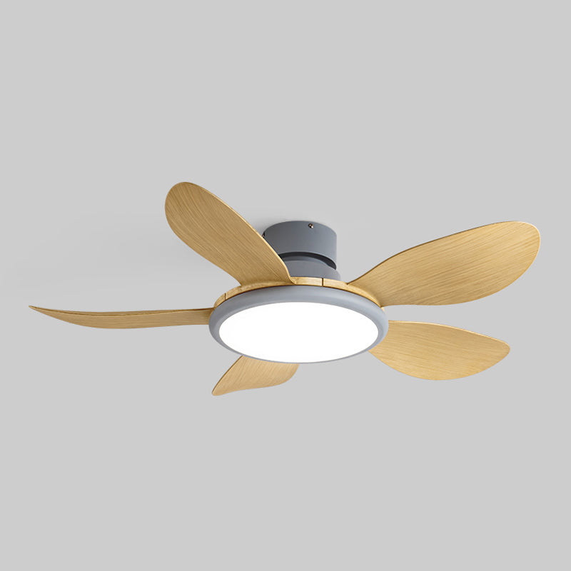 Contemporary LED Ceiling Fan Lamp 5-Blade Fan Lighting for Living Room