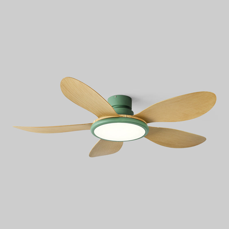 Contemporary LED Ceiling Fan Lamp 5-Blade Fan Lighting for Living Room