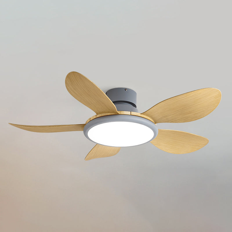 Contemporary LED Ceiling Fan Lamp 5-Blade Fan Lighting for Living Room