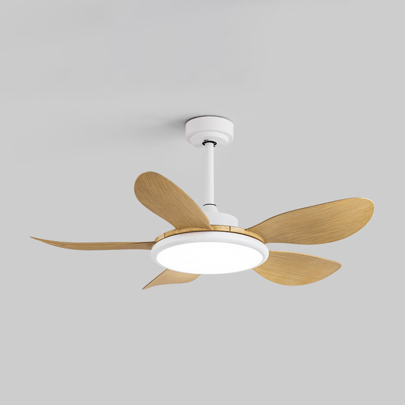 Nordic Style LED Ceiling Fan Lamp 5-Blade Fan Lighting for Living Room