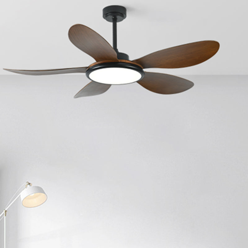 Nordic Style LED Ceiling Fan Lamp 5-Blade Fan Lighting for Living Room