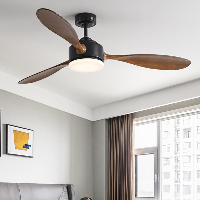 Contemporary LED Ceiling Fan 3-Blade Fan Lighting for Living Room