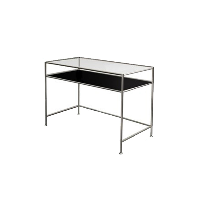 Modern Style Glass Writing Desk Rectangular Shape Office Table for Home