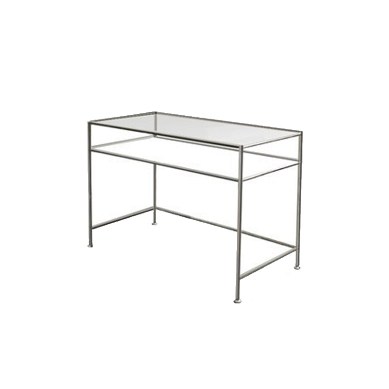 Modern Style Glass Writing Desk Rectangular Shape Office Table for Home