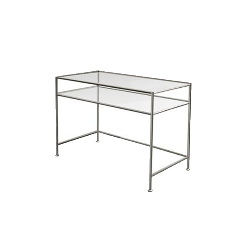 Modern Style Glass Writing Desk Rectangular Shape Office Table for Home