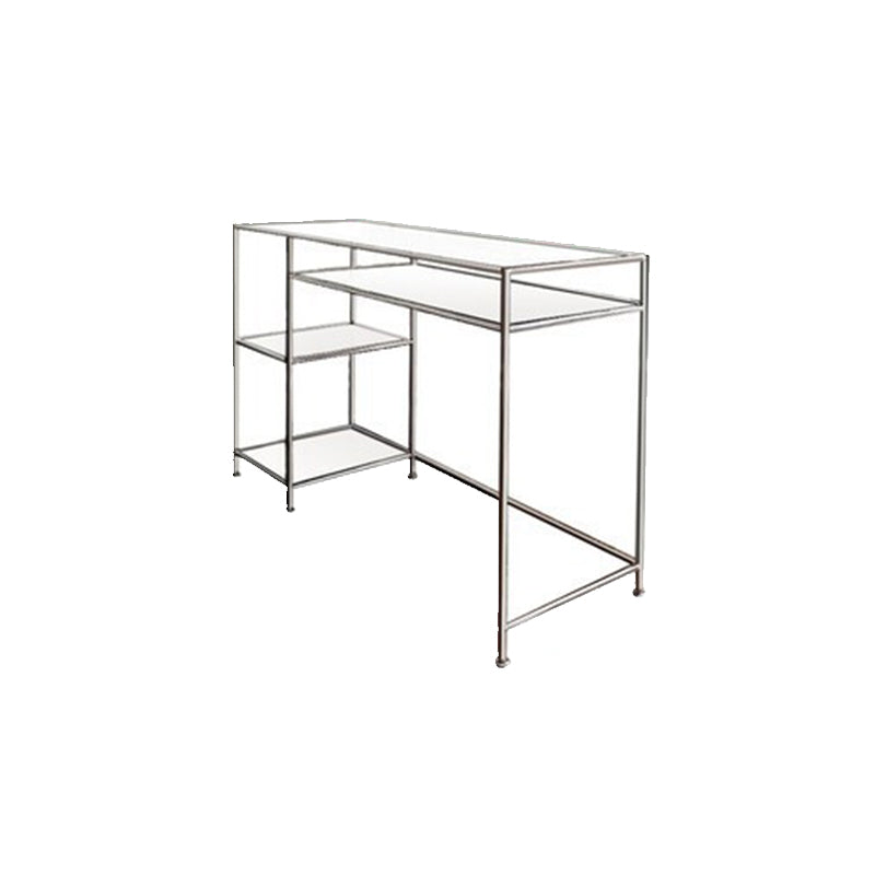 Modern Style Glass Writing Desk Rectangular Shape Office Table for Home