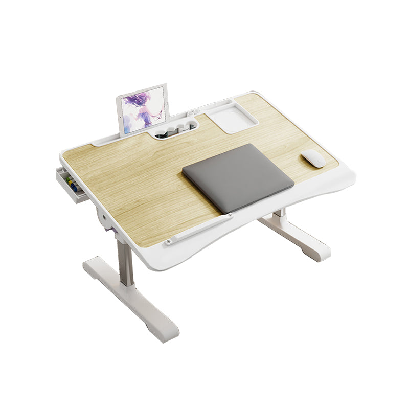 Wooden Modern Style Folding Desk L-Shape Office Table with 2-Legs for Home