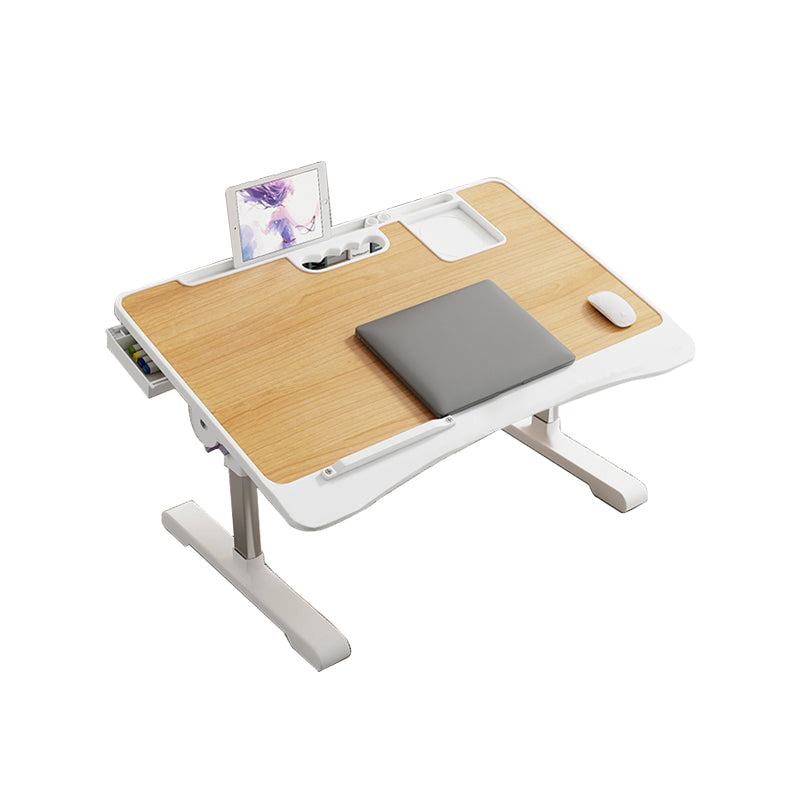 Wooden Modern Style Folding Desk L-Shape Office Table with 2-Legs for Home