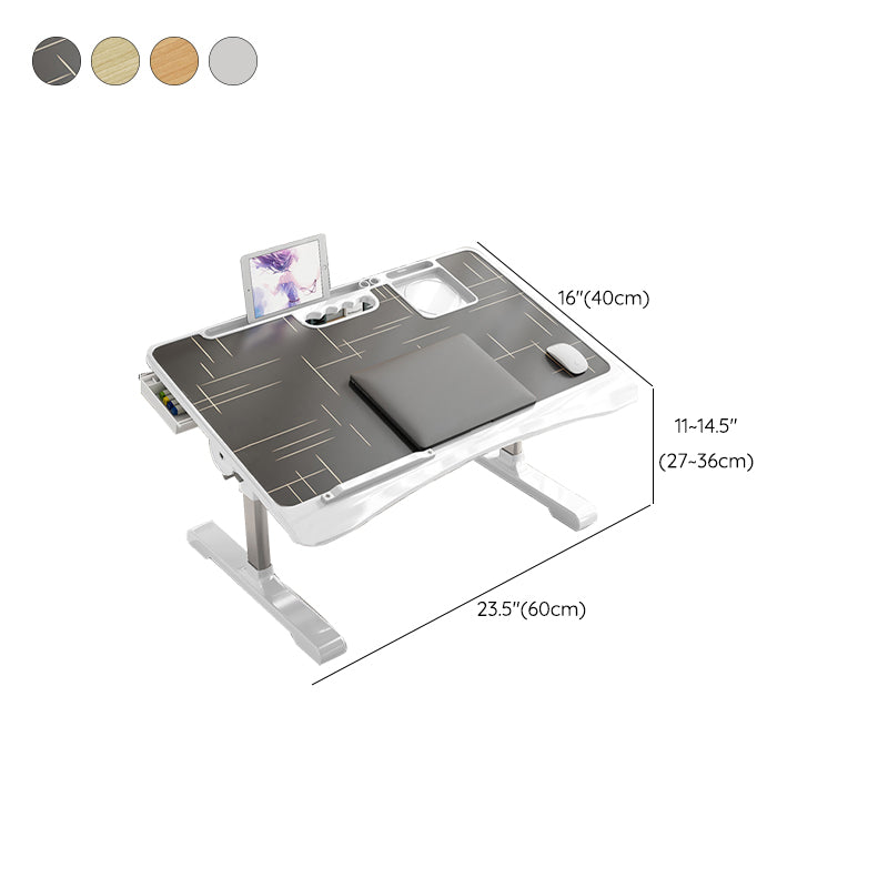 Wooden Modern Style Folding Desk L-Shape Office Table with 2-Legs for Home