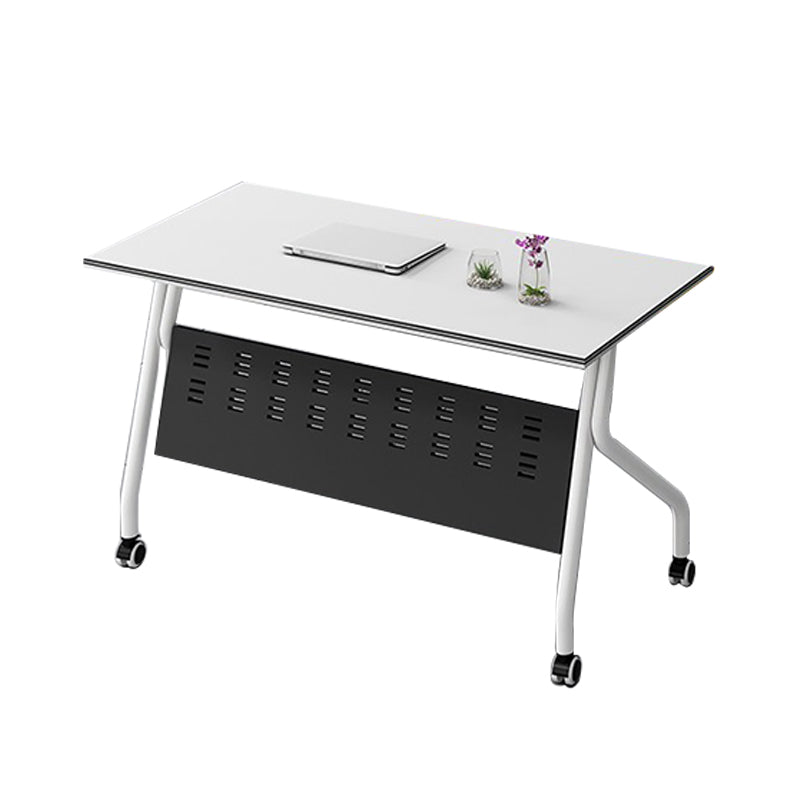 Modern Style Wooden Writing Desk Rectangular Shape Office Table with 2-Legs for Office