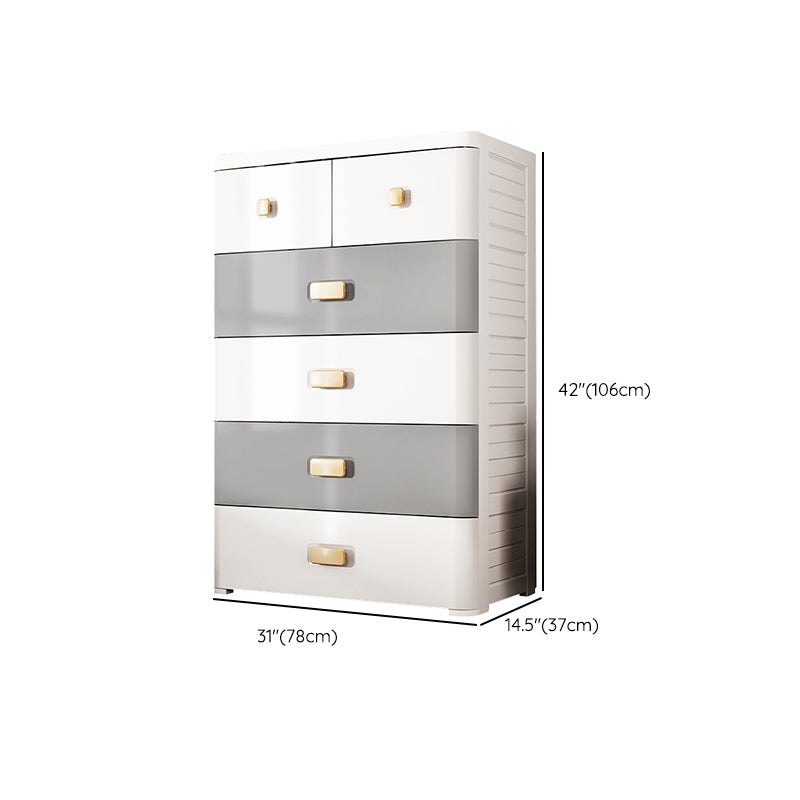 Plastic Bedroom Armoire Contemporary 6-drawer Wardrobe Armoire