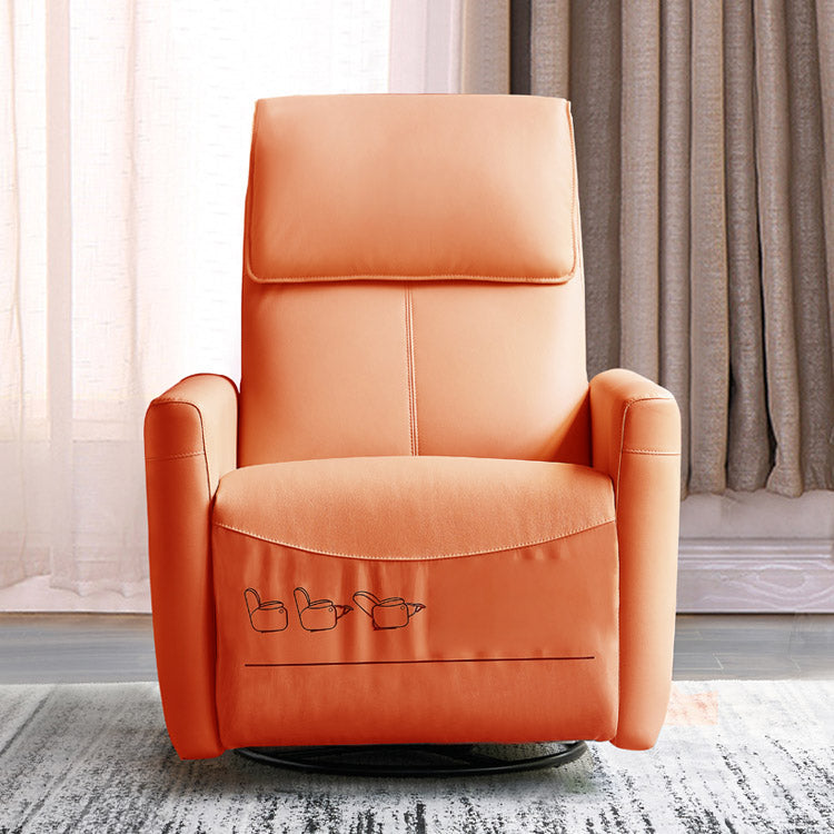 Solid Color Swivel Rocker Standard Recliner Leather Recliner Chair