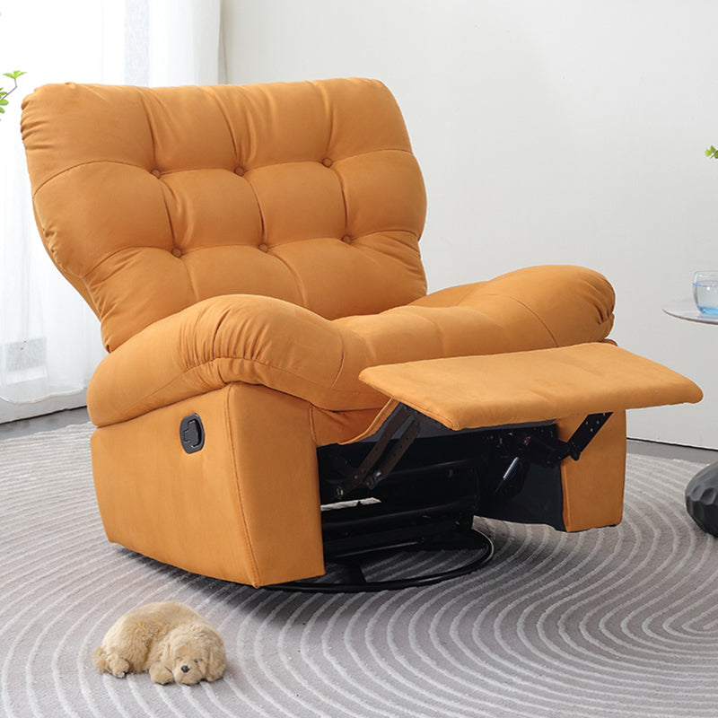 Microsuede Recliner Chair with Tufted Back and Independent Foot