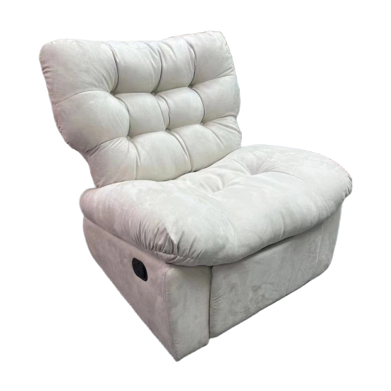 Microsuede Recliner Chair with Tufted Back and Independent Foot