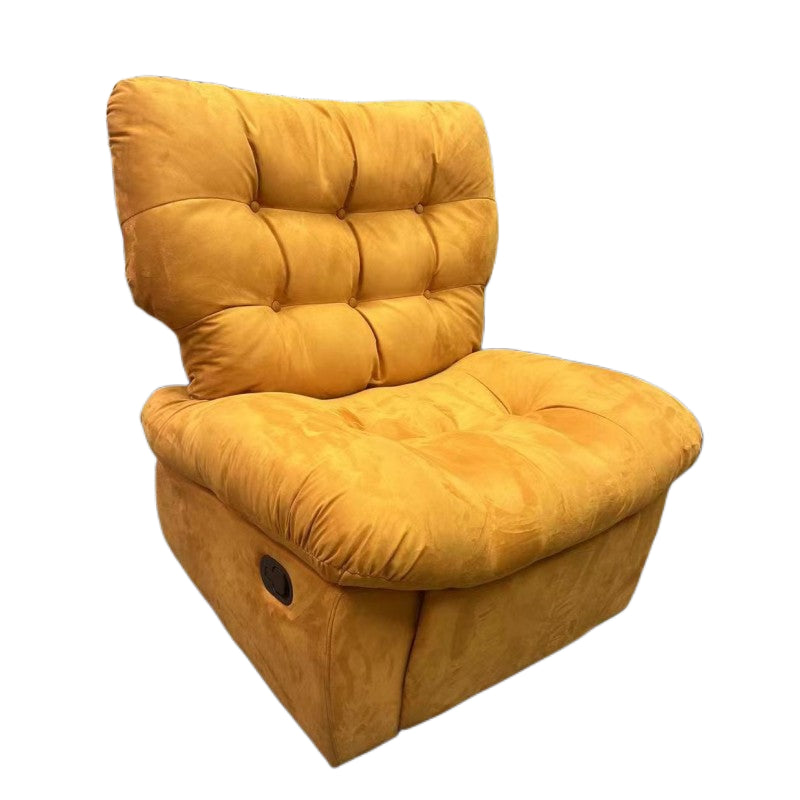 Microsuede Recliner Chair with Tufted Back and Independent Foot