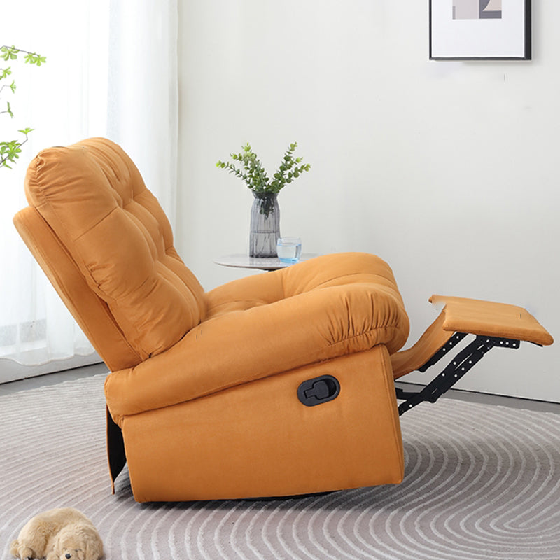 Microsuede Recliner Chair with Tufted Back and Independent Foot