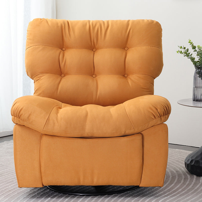 Microsuede Recliner Chair with Tufted Back and Independent Foot