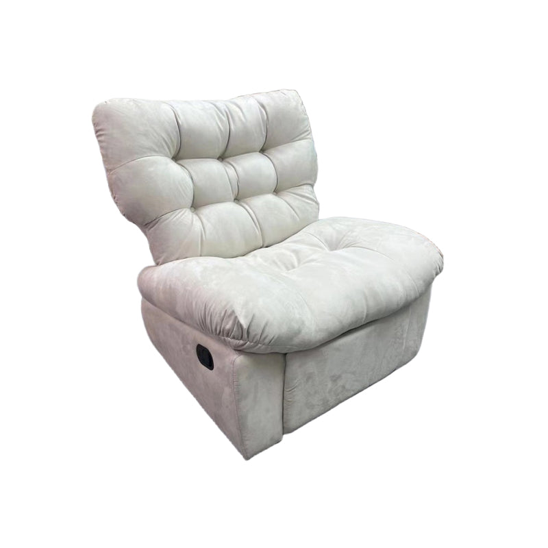 Microsuede Recliner Chair with Tufted Back and Independent Foot
