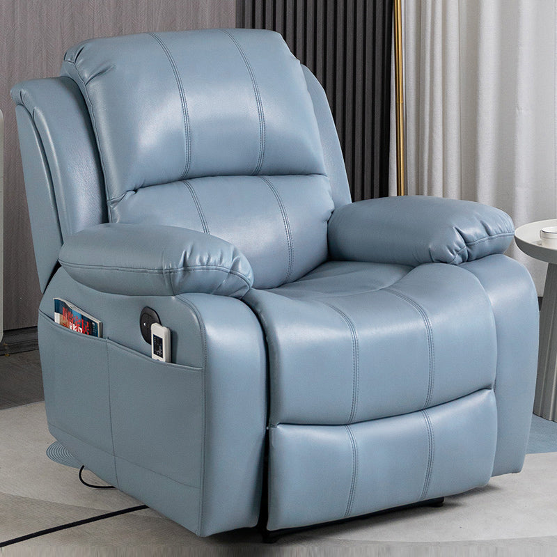 Modern Solid Color Recliner Chair Metal Frame Standard Recliner with Independent Foot