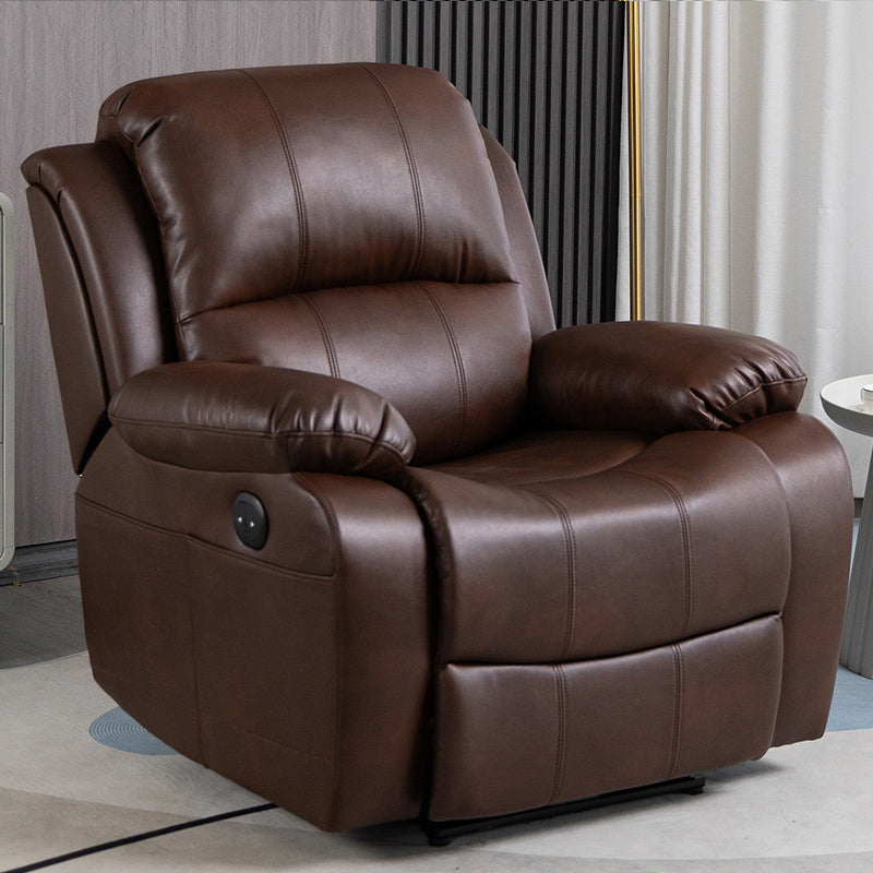 Modern Solid Color Recliner Chair Metal Frame Standard Recliner with Independent Foot