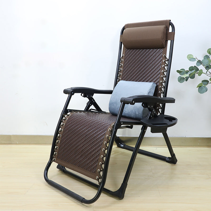 Contemporary Brown Recliner Chair Single Standard Recliner in Metal