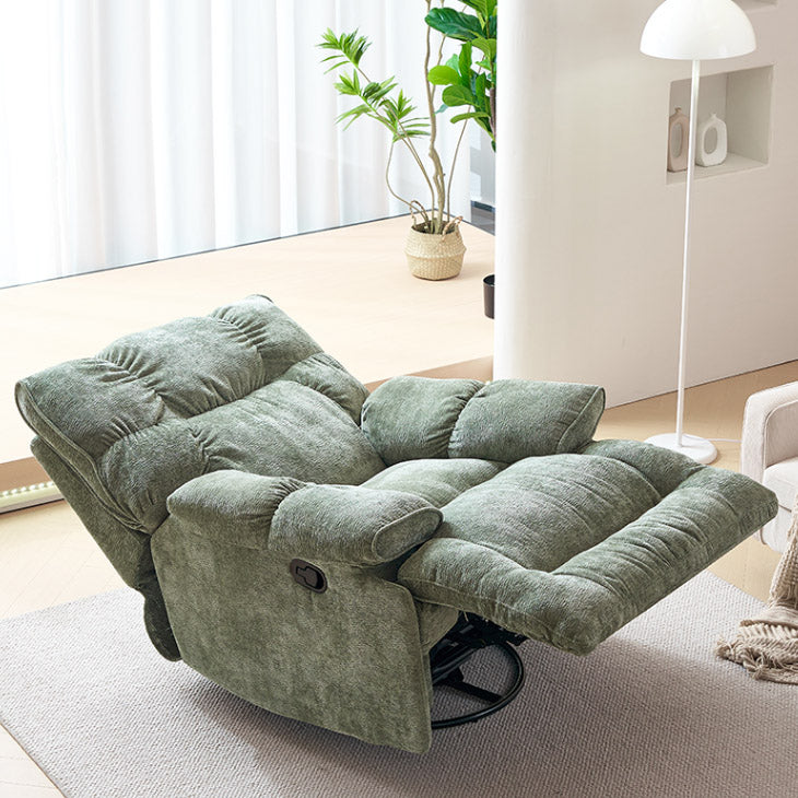 Swivel Rocker Standard Recliner Solid Color Manual-Handle Recliner Chair