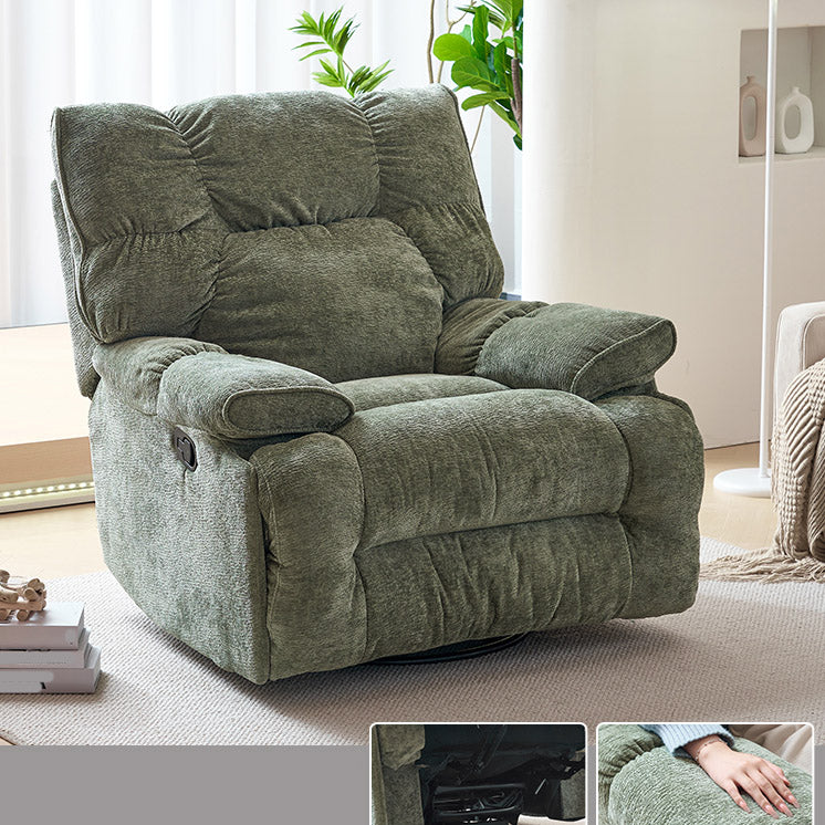 Swivel Rocker Standard Recliner Solid Color Manual-Handle Recliner Chair