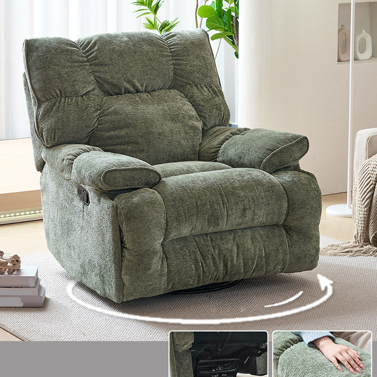 Swivel Rocker Standard Recliner Solid Color Manual-Handle Recliner Chair