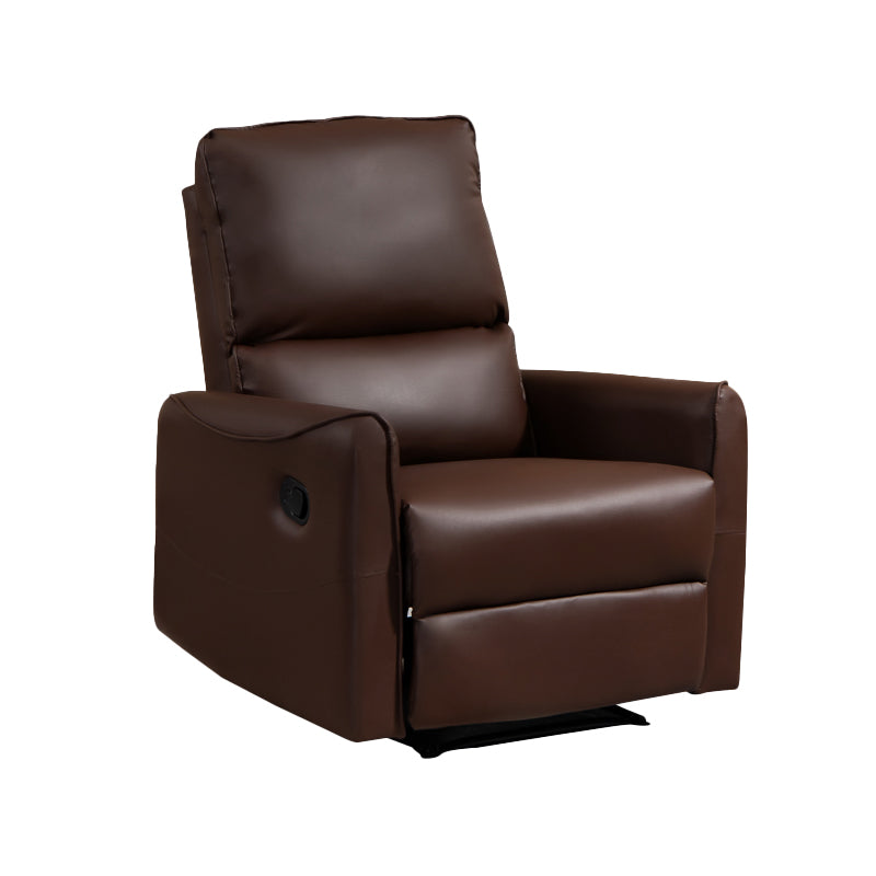 31.89" Wide Swivel Recliner Chair Faux Leather Recliner with Lumbar Support