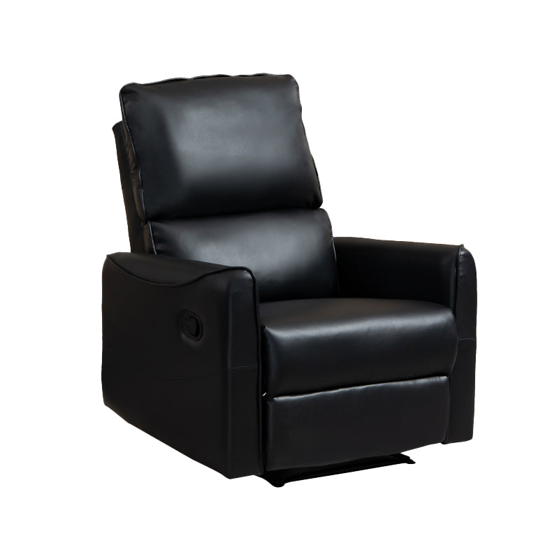 31.89" Wide Swivel Recliner Chair Faux Leather Recliner with Lumbar Support