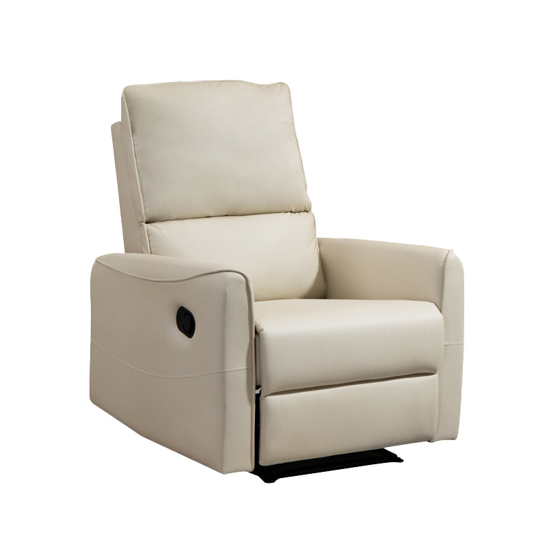 31.89" Wide Swivel Recliner Chair Faux Leather Recliner with Lumbar Support